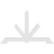 Ekena Millwork Vanguard Architectural Grade PVC Gable Bracket, 60"W x 37 1/2"H x 2"D x 4"F, 15/12 Pitch GBP060X38X0204VAN00 - alternate 5